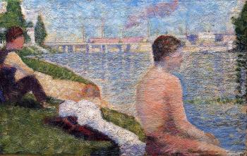 喬治 脩拉 Bathing at Asnieres, Seated Bather 喬治 脩拉 Bathing at Asnieres, Seated Bather